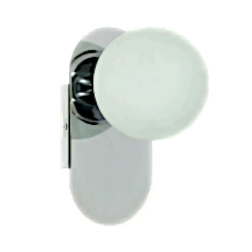 [691-AP-13-CR] Lámpara Aplique Pared 1L Bipin/G9 Globos Ø12 Cromado