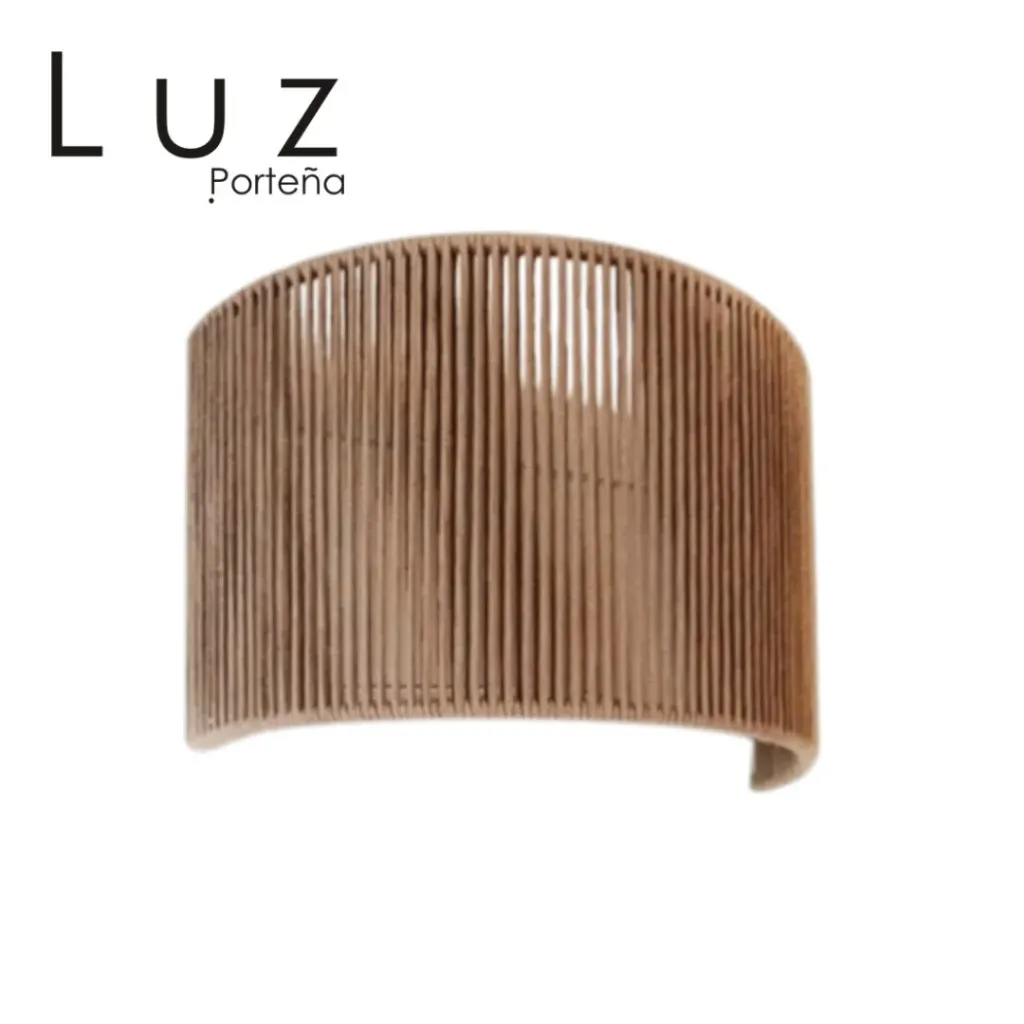 [LP-AP1/2CAÑA-20-30-12-70] Lampara Aplique Pared 1Luz 1/2 Caña 20-30-12 Cordón Natural