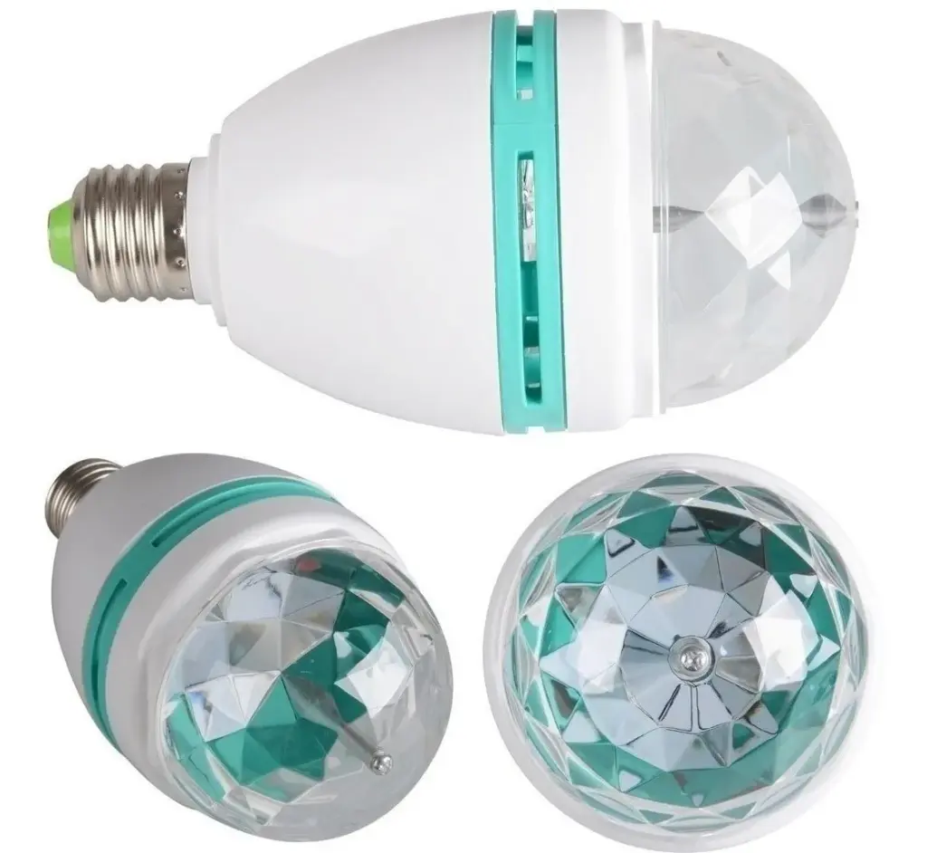 [666-682-2434] Lámpara Led Giratoria Rgb Dance Party 3w E27 Yarlux