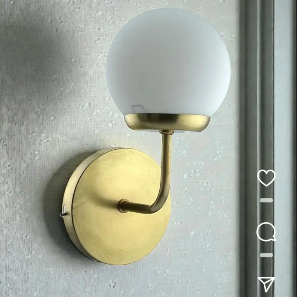 [LP-AP106-12-15] Lámpara Aplique 1 Globos Ø12 Mod: Ap12 Dorado