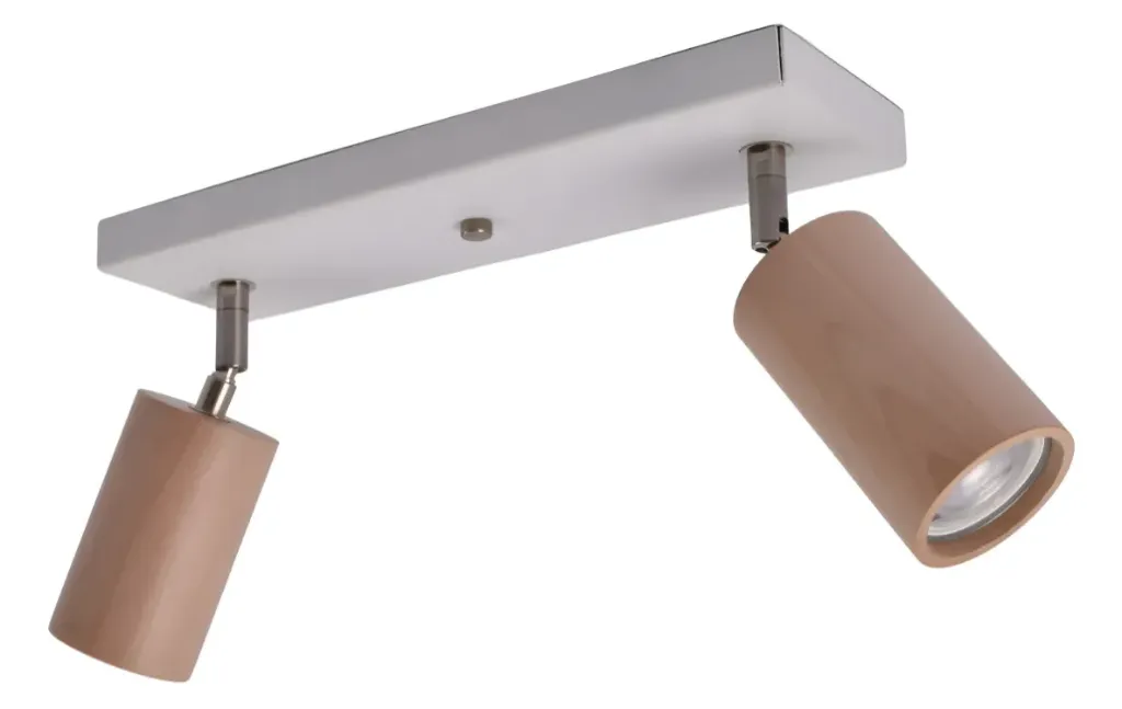 Aplique Barral Spot de madera para Dicro Listón de 2 Luces