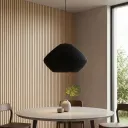 Lámpara Colgante Plisada Diamante 45cm Negro – Diseño 3D