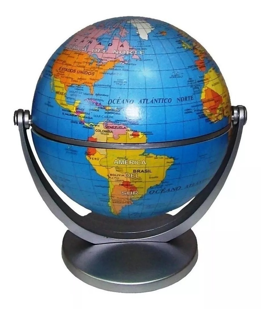 Globo Terraqueo 10Cm Ø Base de Plastico Político