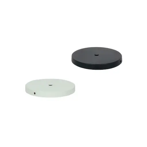 Base Redonda Ø 11,5cm (11,5xH1,1cm) 1Luz para Cabezal o Spot Negro
