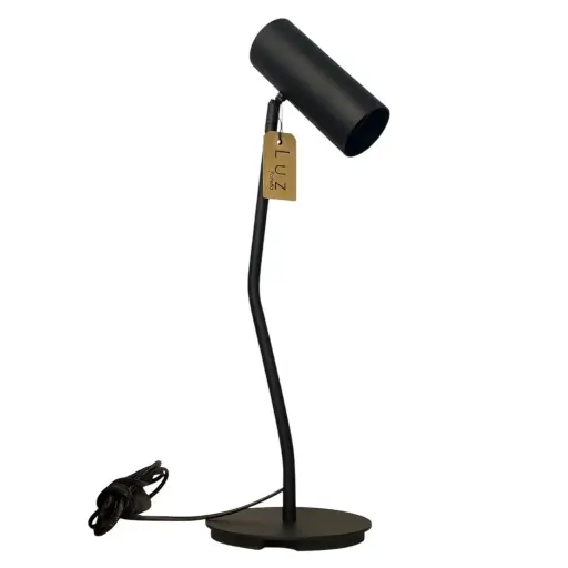 [691-LM-OLIVA-NE] Lámpara Mesa Oliva Cabezal Movil Spot Dicro Negro