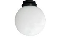 APLIQUE GLOBO 18CM 1 LUZ OPAL SATINADO PARED/TECHO METAL DORADO PLATEADO  