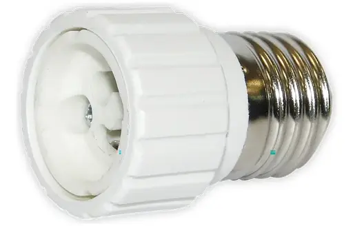 [Z66-003173] Adaptador Gu10 A E27 Edison Apto Lámpara Led Dicroicas / Ar111 Color Blanco