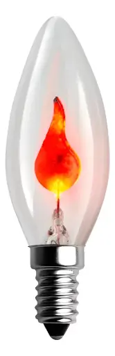 [Z66-648E14] Lámpara Velita LLamita Fuego 3w E14 Incandescente France