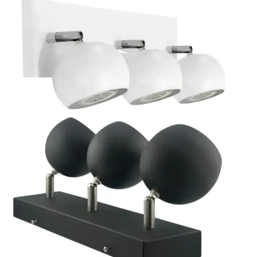 Lámpara Aplique 3 Bochas Luces Led Gu10 