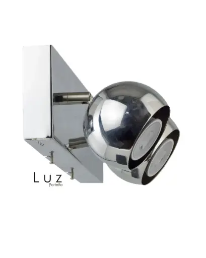 [LP-AP2R2B9-13] Aplique Pared/Techo 2Luces Led Spot Bocha Terminación Cromado GU10